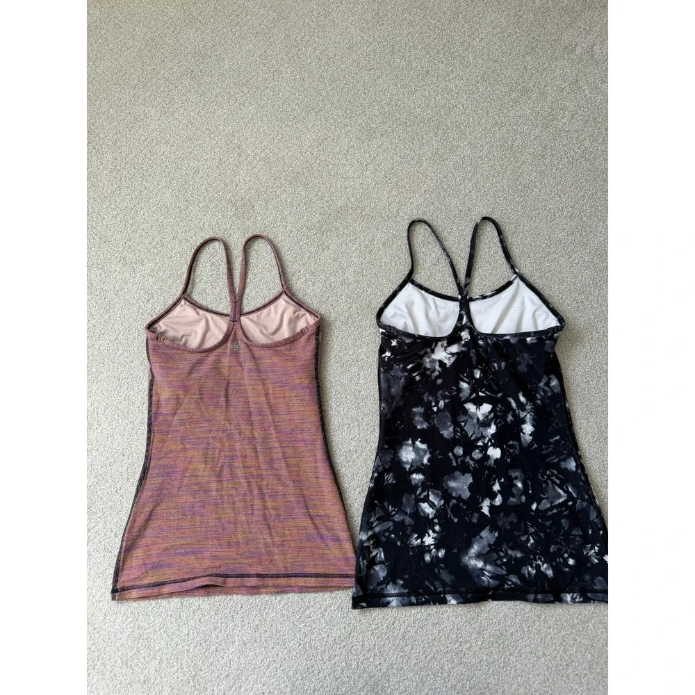 Lululemon Athletic Tank Top Size 4 Multicolor Slim Fit Power Y Bundle